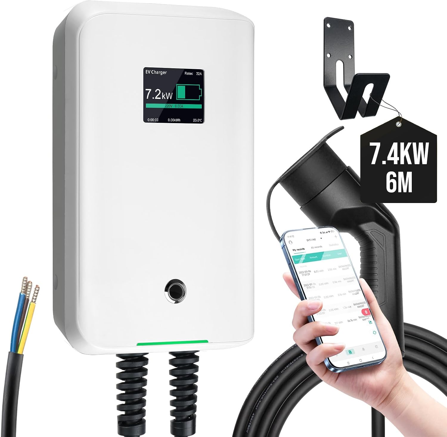 Morec chargeur mobile 32A Type 2 EV portable
