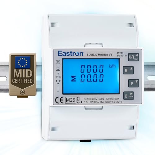 Eastron SDM630-Modbus compteur triphasé MID rail DIN