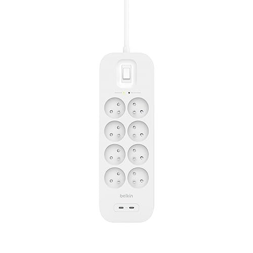 Belkin multiprise parafoudre 8 prises avec 2 USB-C