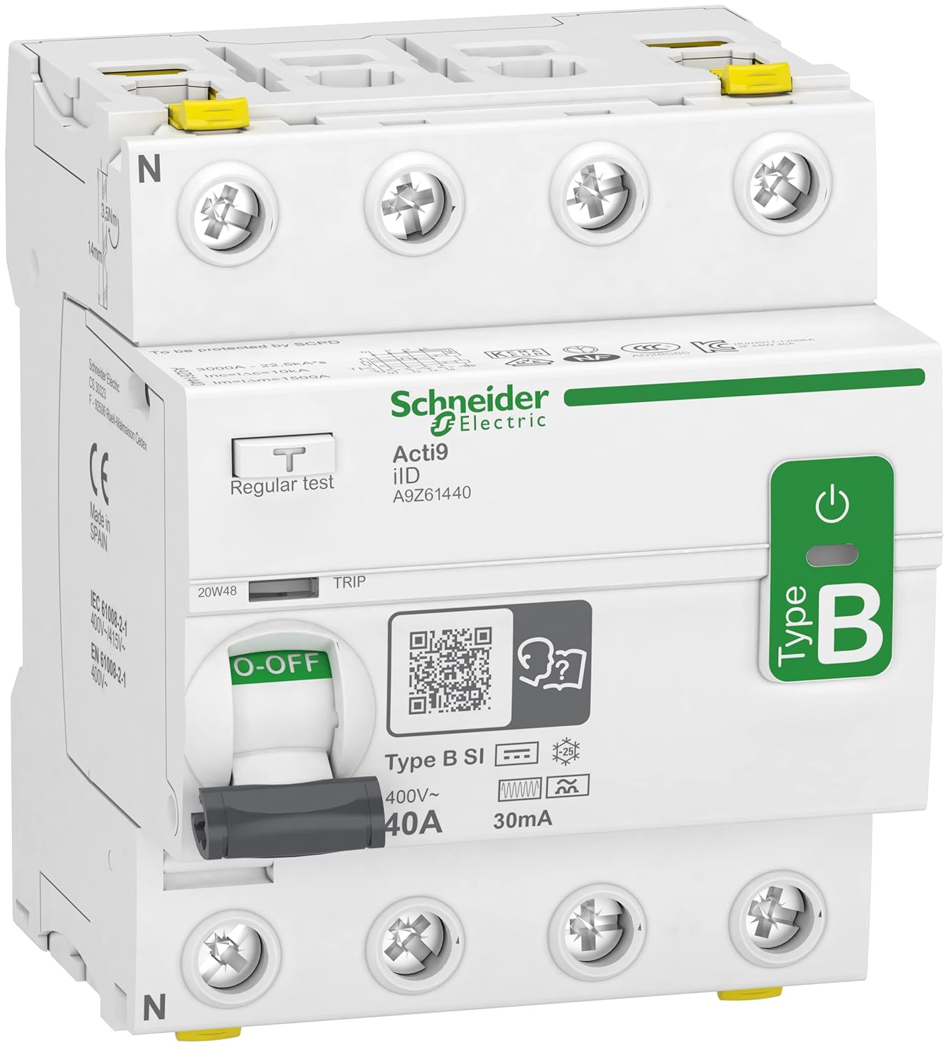 Différentiel 30mA type B 40A Hager DC leakage chargeur entrée gamme