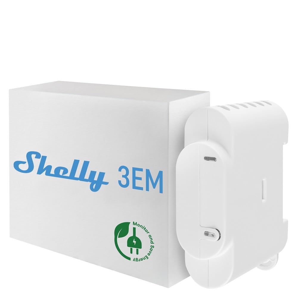 Shelly Pro 3EM compteur triphasé rail DIN tores ouvrants 120A
