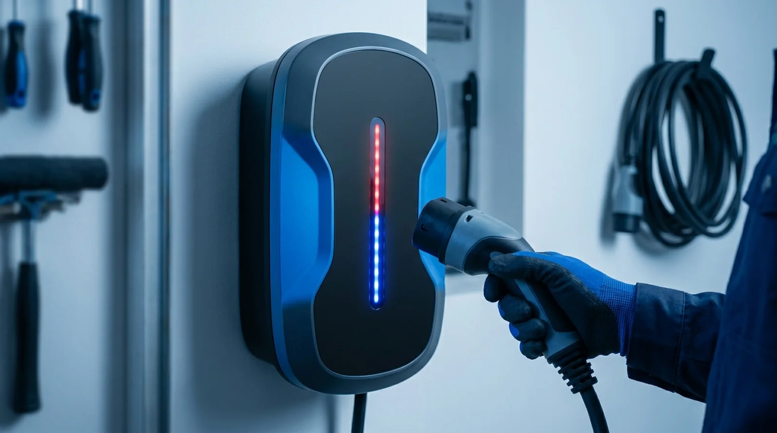 Compteur électrique et borne Schneider EVlink lors d'une perte de liaison de télé-information