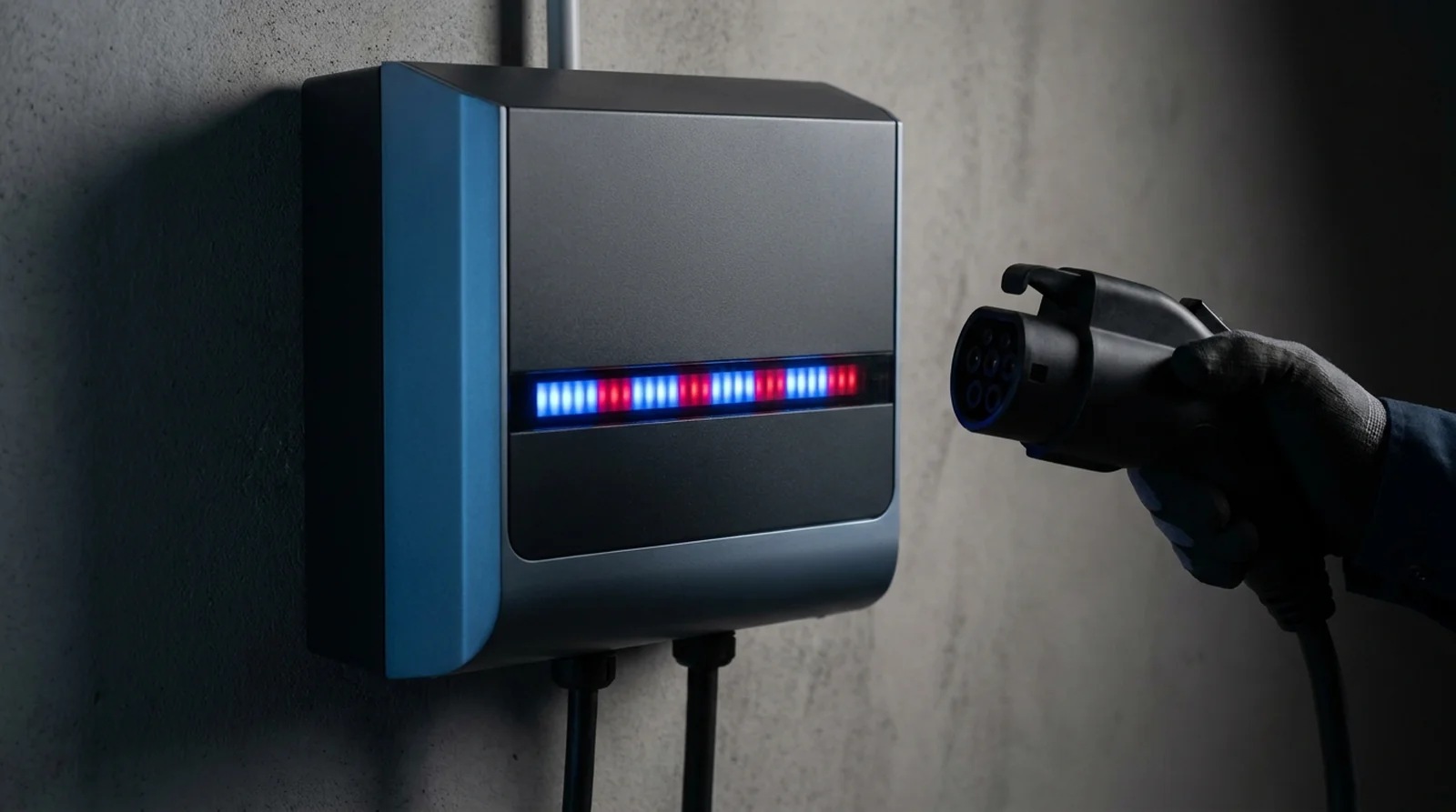 Application myWallbox affichant un code d'erreur de fuite de courant continu sur une borne Pulsar